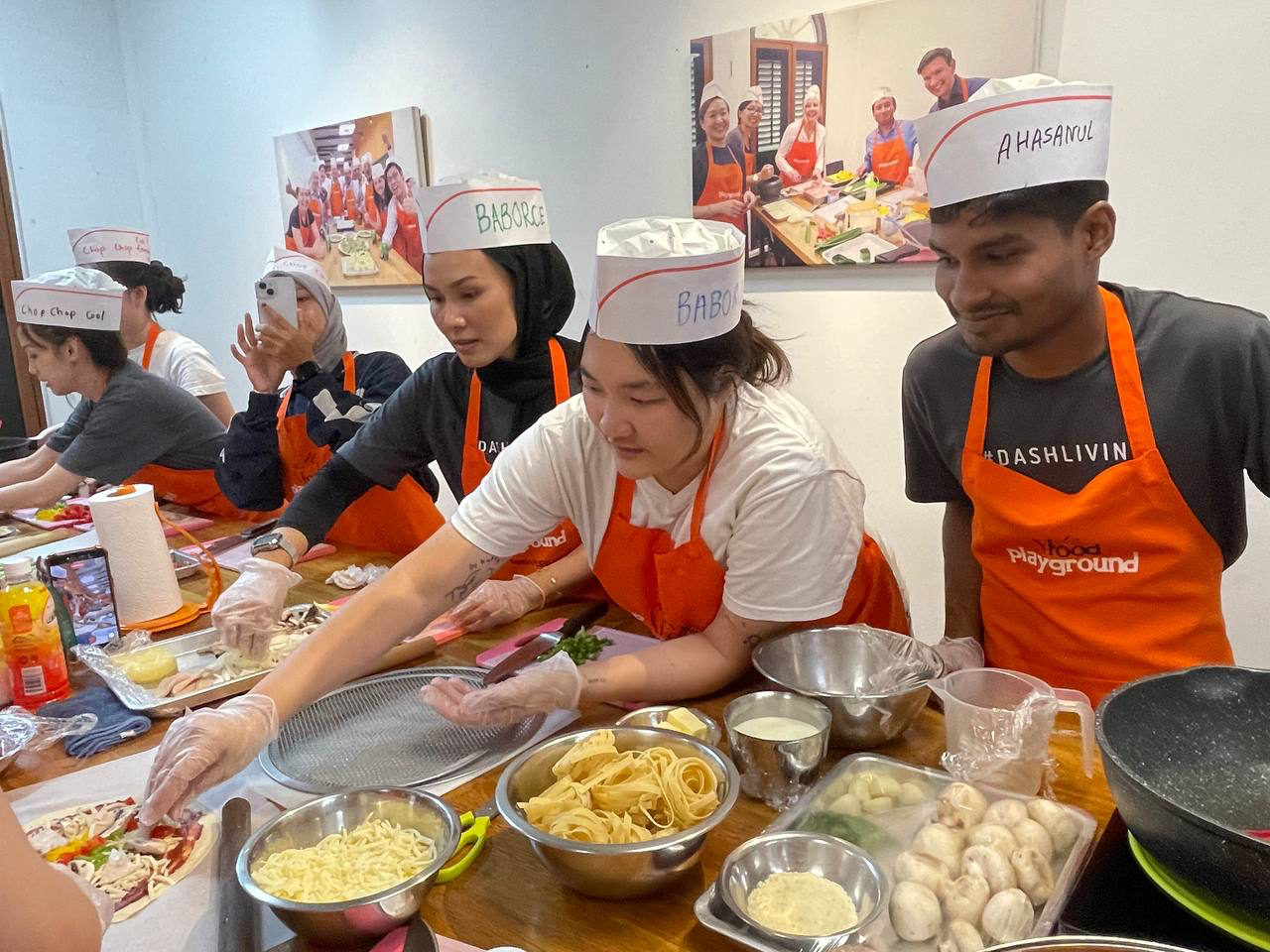 Dash Living corporate cooking team building